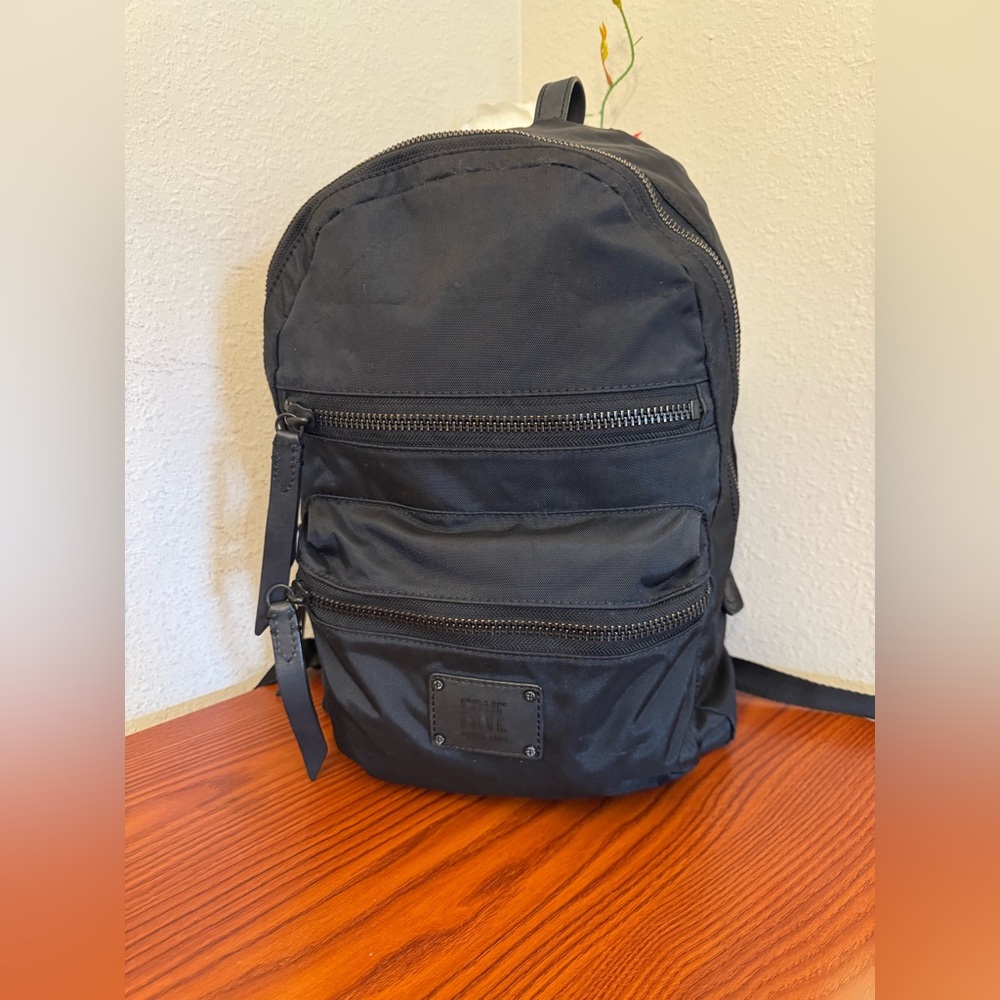 Frye Black Backpack with Sleek Minimalist Design